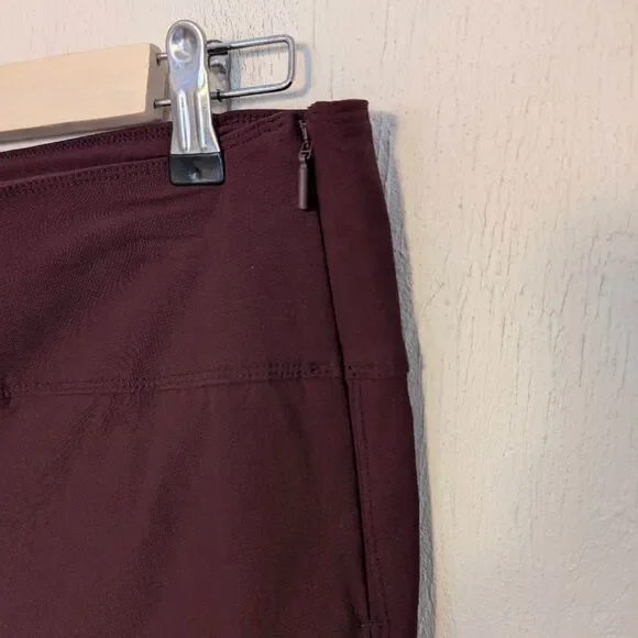 Athleta Wander Slim Ankle Pants Burgundy Size 14 - Picture 2 of 6